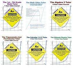 Math And Physics DVD Bundle! - 11 DVDs In 6 Cases! - Save 15%! - Basic Math, Algebra 1 & 2, Trigonometry, Pre-Calculus, Calculus 1 & 2, Physics - 47 Hours Of Tutoring! - Learn By Examples!