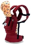 Ergo Baby Carrier with Little Critters Print Lining in cranberry