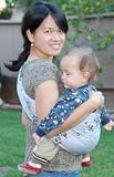 Lite-on-Shoulder Ring/pouch hybrid Baby Sling(Cerise)