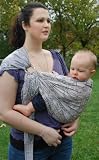 Lite-on-Shoulder Ring/pouch hybrid Baby Sling(Pictograph Blue - Stretchy Cotton)