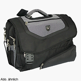 NoteBook: Notebooktasche aus Polyester 29,5x40x20 cm schwarz/grau