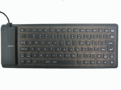 Festnetztelefone: Flexible USB Mini Tastatur mit 85 Tasten in schwarz, Falttastatur