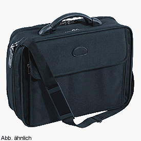 NoteBook: Notebooktasche TWO 420x330x120mm schwarz aus Polyester