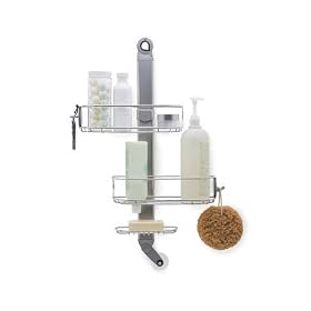 Amazon.com: simplehuman flip and fit shower caddy - stainless steel: Kitchen & Housewares : shower caddy shower storage organization bathroom