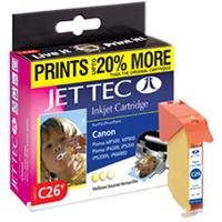 Telekommunikation: Jet Tec Patrone C26Y Tinte gelb Pixma iP4200/iP5200/iP6600/MP500/MP800