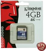 Kingston 4 GB Class 4 SDHC Flash Memory Card SD4/4GB