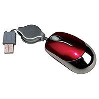 MP3 Player: MS-TECH Optical Mini SM-160R rot Maus optisch PS/2 + USB 3 Tasten 800 dpi + Tastenrad rot