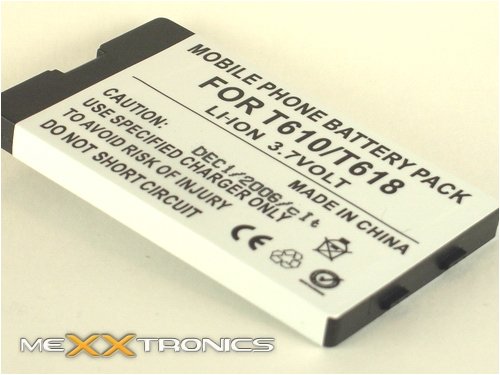 Elektronik und Foto: Akku f�r Sony Ericsson T616 passgenau, Li-Ion, Lithium-Ionen, 1100 mAh Ersatz-Akku, Accu, Ersatzakku, Handy