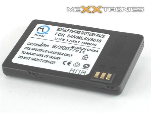 Elektronik und Foto: Akku f�r Siemens 6618 passgenau, Li-Ion, Lithium-Ionen, 1500 mAh Ersatz-Akku, Accu, Ersatzakku, Handy