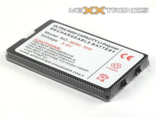 Elektronik und Foto: Akku f�r Sony Ericsson T608 passgenau, Li-Po, Lithium-Polymer, 1100 mAh Ersatz-Akku, Accu, Ersatzakku, Handy