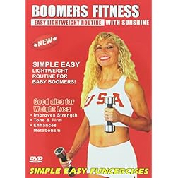 Boomers Workout Fitness Exercise DVD with Light Weights,  Women, Over 50,Plus Size, Easy Weight Loss Exercises DVD( Great Together with Funcercise Resistance Bands DVD)