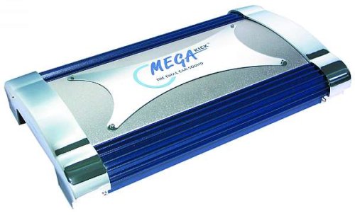 MP3 Player: Megakick Car-Amplifier Andromeda 1280Watt Endstufe 4x320 / 2x640 Watt - Silber / Blau