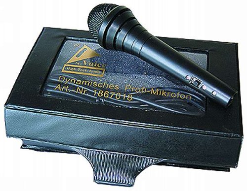 McVoice Dynamisches Mikrofon DMM-9001 - 600 Ohm,50-18000Hz - Metallgehäuse - 5m Kabel XLR auf 6,3mm Klinke - schwarz