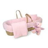 Tadpoles Pink Chenille Moses Basket