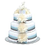 Bloomer Baby Diaper Cakes Large Cream Dahlias