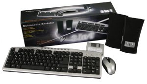TV Ger&auml;te: Tycoon Multimedia Tastaturset PS2 (Tastatur, optische Maus und Boxen)
