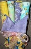Stars & Moons Burp Cloths Set of 5 Purple/Yellow