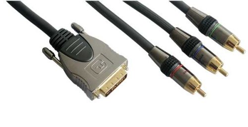 Heimkinosysteme: High-End Audio-Video (RGB) Adapterkabel 5,00 Meter DVI-D, 24+1 Dual-Link Stecker auf 3 x Chinchstecker (RGB) * (RGB) Audio-Video adaptor cable 5 meters of 24 carat gilded contacts, DVI-D, 24+1 Dual-Link plug on 3 x Chinch plugs (RGB) Home Cinema Quality