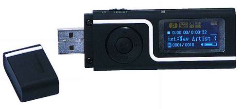 MP3 Player: Megakick MP3-Player MPX-black 2GB interner Speicher + MMC Micro Card Slot f�r Speicherkarten bis 1GB