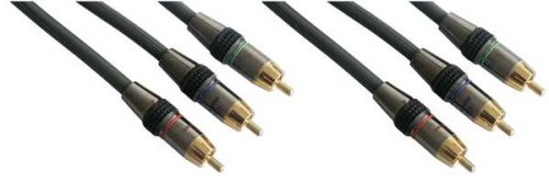 Heimkinosysteme: High-End Chinch Verbindungskabel (RGB) 15,0 Meter 24 Karat vergoldete Kontakte, 3 x Cinch-Stecker auf 3 x Cinch-Stecker (RGB) * Chinch cable connection (RGB) 15,0 meters of 24 carat gilded contacts, 3 x Cinch plugs on 3 x Cinch plugs (RGB) Home Cinema Qua