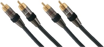 Heimkinosysteme: High-End Chinch Verbindungskabel 20,0 Meter 24 Karat vergoldete Kontakte, 2x Cinch-Stecker auf 2 x Cinch-Stecker * Chinch cable connection 20.0 meters of 24 carat gilded contacts, 2 x Cinch plugs on 2 x Cinch plugs Home Cinema Quality