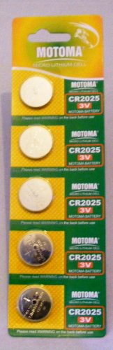 Kompaktanlagen: Knopfzelle 3 V Lithium CR 2025 Batterie Lithium Batterien 3 Volt 3V CR2025  5er Blister Motoma