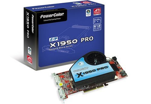 Projektoren: PowerColor Radeon X1950 PRO Grafikkarte AGP 512 MB Radeon X1950 Pro DDR3 TV-Out 2 x DVI