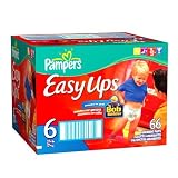Pampers Easy Ups Absorbent Pants for Boys, Size 6, Value Pack, 66 Easy Ups
