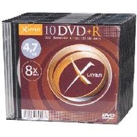 Festplatten: SoftwarePartner Xlayer DVD+R 10Pk. DVD+R Rohling 4700MB 120 Minuten 8 x Speed Slimcase