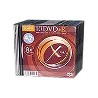 Festplatten: SoftwarePartner Xlayer DVD+R 10Pk. DVD+R Rohling 4700MB 120 Minuten 8 x Speed Slimcase bedruckbar