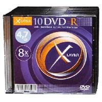 Festplatten: SoftwarePartner Xlayer DVD-R 10Pk. DVD-R Rohling 4700 MB 120 Minuten 8 x Speed Slimcase