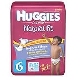 Huggies Supreme Diapers Step 6 (Over 35 Lbs) Natural Fit Jumbo Pack, #52966 - 22 / Pack, 4 Packs