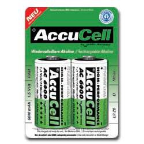 Elektronik Und Foto: AccuCell AC6000 Mono/D aufladbare Alkaline Batterie 2er Pack