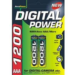AccuPower 1200mAh Micro/AAA 2er Pack NiMH-Akku AP1200-2