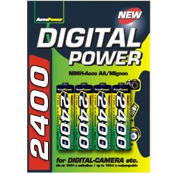 AccuPower 2400mAh Akku Mignon/AA 4er PACK inkl. EnergyTest