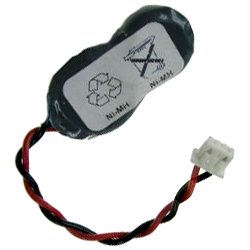 Camcorder: CMOS Batterie 2/V15H NiMH Akku mit Stecker 2,4 Volt / 15mAh