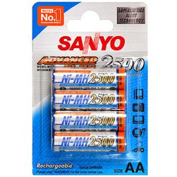 Festplatten: Sanyo Mignon Akku 2500mAh HR-3U 5er SparSet