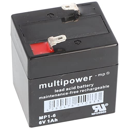 MP3 Player: Multipower MP1-6 Akku PB Blei, 6 Volt / 1000mAh, Anschluss 4,8m