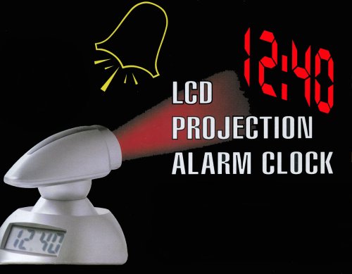 Lautsprecher: LCD-Wecker mit drehbarer Projektionsuhr (360� horizontal drehbar, 45� vertikal schwenkbar), Time-Beamer ca. 2 Meter Reichweite, Wecker mit Snooze-Funktion, Uhr auch mit LCD-Display
