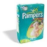 Pampers Baby Dry Diapers Sesame Street, Size 3 - 16 To 28 lbs(7-13 kg), 45217 - 28 diapers / pack, 4packs