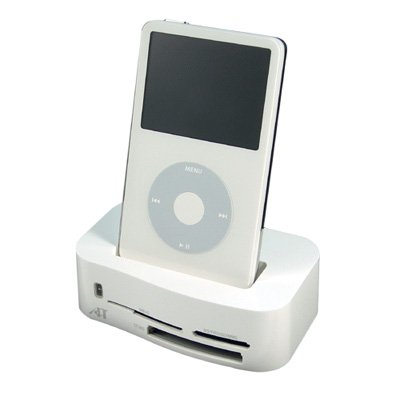 Digitalkameras: Docking Station fuer alle MP3 Player mit Dock Connector wie Photo und Mini, inklusive Kartenlesegeraet fuer viele Formate!