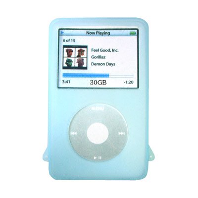 Festplatten: Silikon Case fuer Video in blau, dehnbare Tasche / Huelle fuer Ihren MP3 Player!