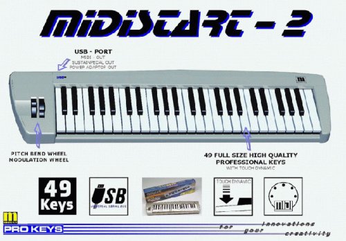 MP3 Player: Midistart 2 USB/MIDI-Keyboard inkl. Samplitude LE