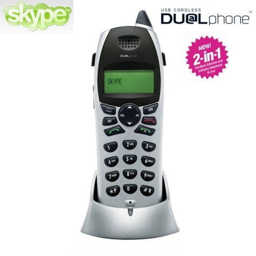 Digitalkameras: DUALHandSet/Mobilteil mit Ladestation zum VoIP + Standard Drahtlos-Telefon (DECT) f�r den normalen Telefonanschluss sowie mit PC VoIP Internettelefonie