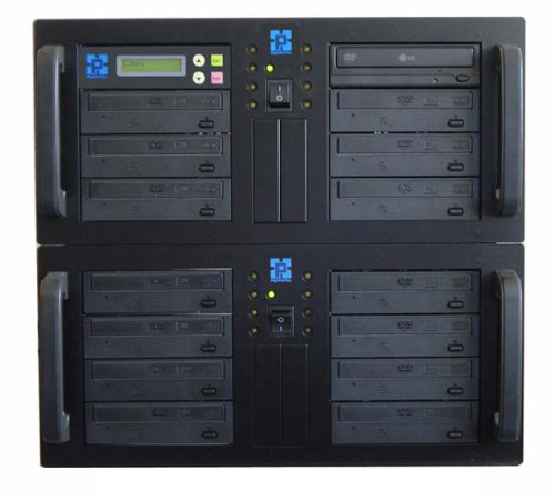 Camcorder: CD-Master 1:14 DVD + CD Kopierer: eine Festplatte, vierzehn 16x DVD+/-RW in 2 St�ck 4HE Rackmount Geh�usen