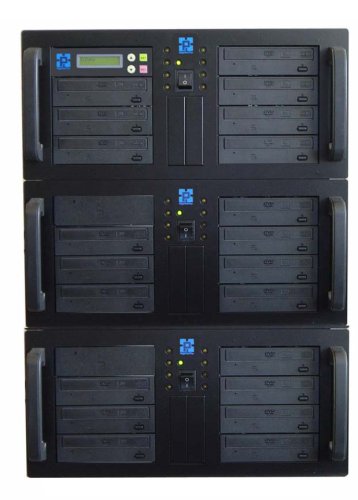 Camcorder: CD-Master 1:21 DVD + CD Kopierer: eine Festplatte, einundzwanzig 16x DVD+/-RW in 3 St�ck 4HE Rackmount Geh�usen
