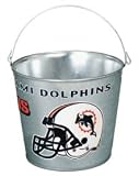 Miami Dolphins Metal 5 Quart Pail. Brand New Quality Product