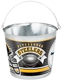 Pittsburgh Steelers Metal 5 Quart Pail. Brand New Quality Product
