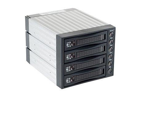 Festnetztelefone: Fantec SATA I & II Disk Array 4x 3,5" HDD schwarz