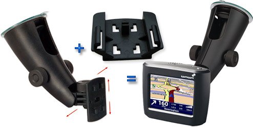 Verst&auml;rker und Receiver: Vibrationsfreie KFZ Halterung f�r TomTom ONE Version 1 - Tom Tom Halter KOMPLETT